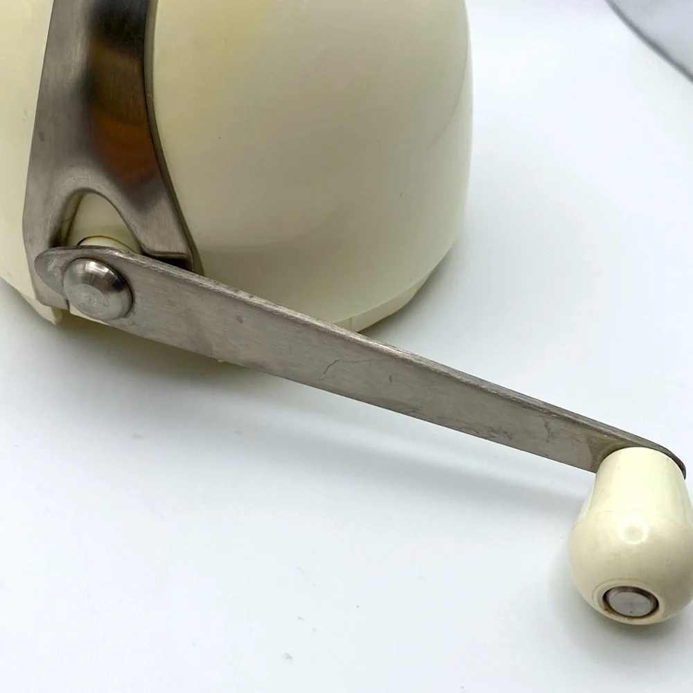 Vintage IKEA Of Sweden Groggy White Manual Hand-Crank Ice Crusher Counter Top